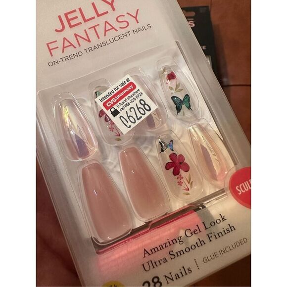 3 Sets of KISS Press On Nails With Rhinestones New In Box - Picture 2 of 5